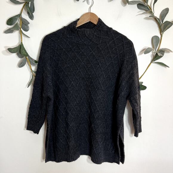 Mersea Dark Gray Side Slit Sweater - Picture 1 of 5